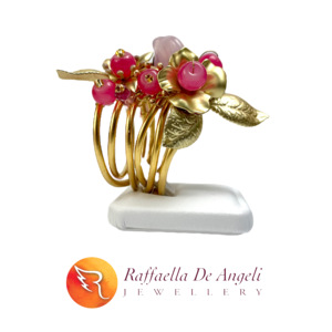リングブーケ04 ItalianCraftmen UniqueProduct Oneoff MadeInITALYBijoux手作りジュエリービーズワークアクセサリー