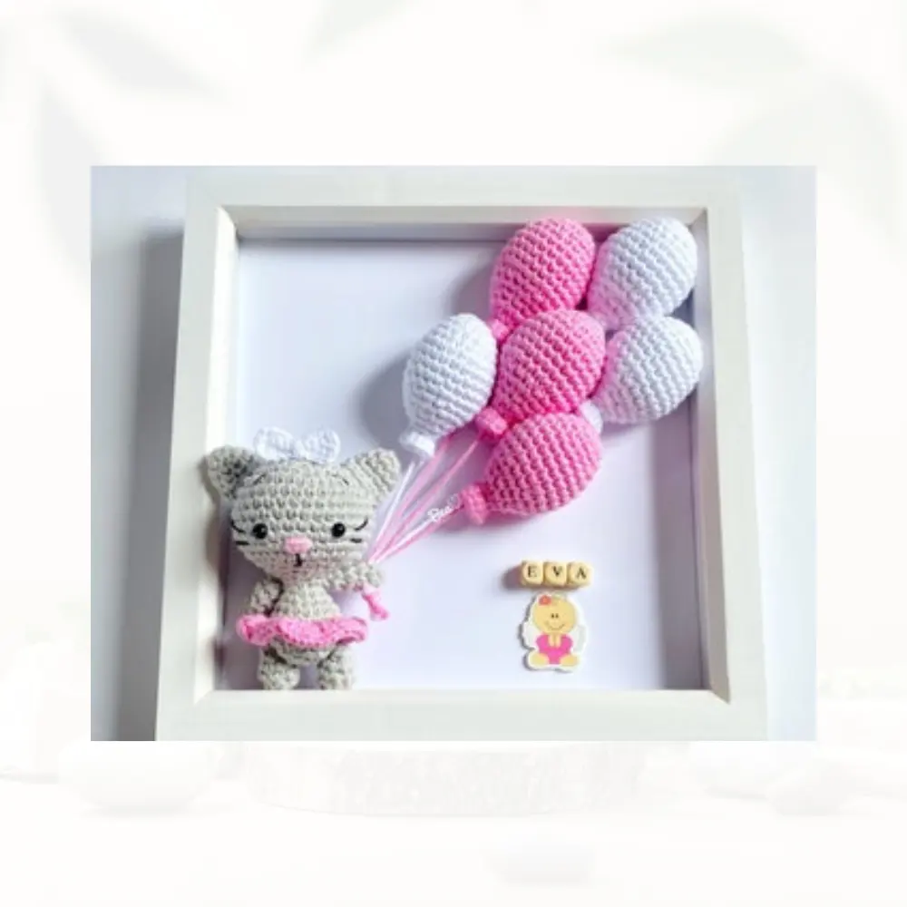 Brinquedo de crochê Amigurumi para bebês, imagem de gato para educação, coelho amigurumi, brinquedo de crochê, preço de atacado