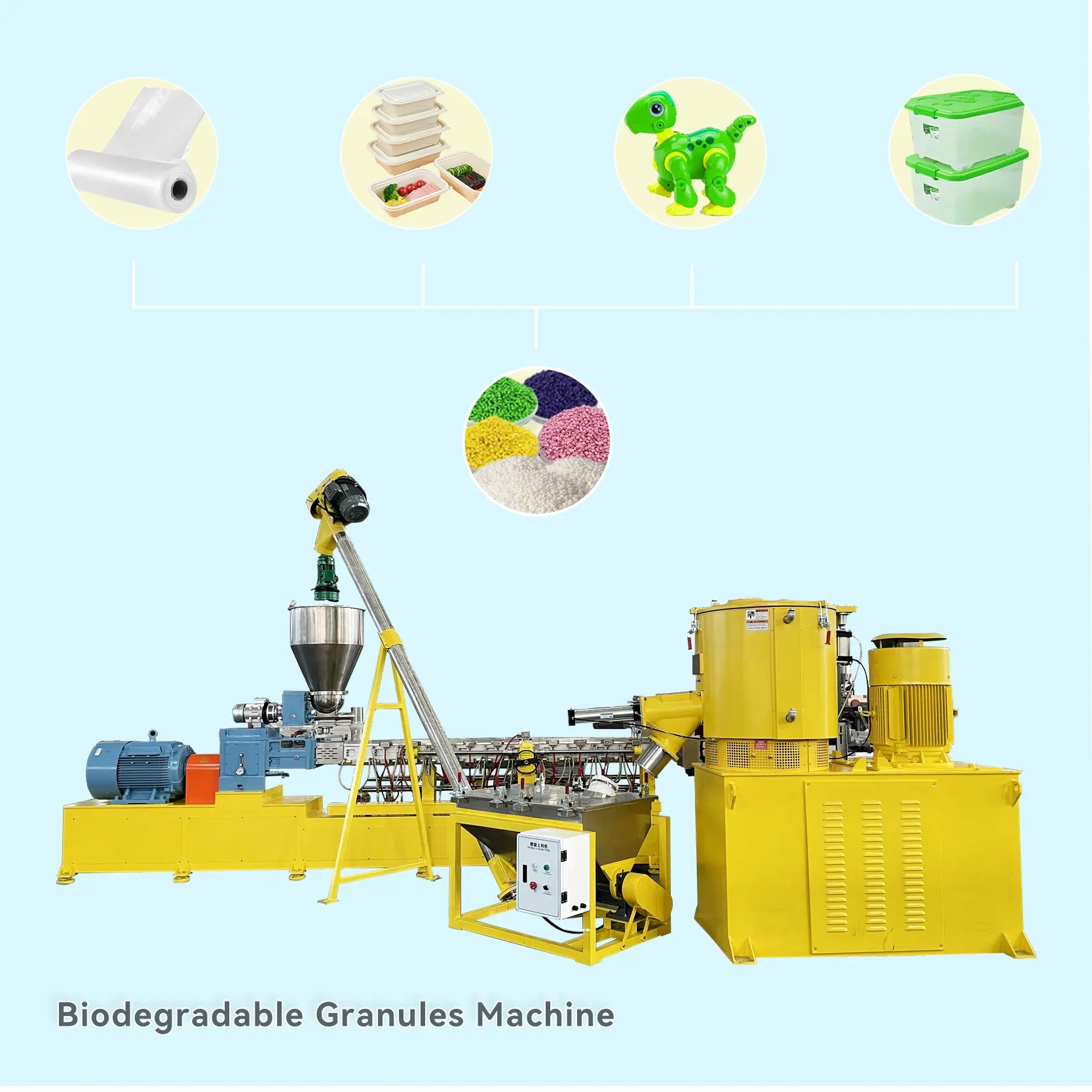 फैक्टरी मूल्य पीएलए जैव प्लास्टिक Extruder मशीन Biodegradable उत्पादन लाइन