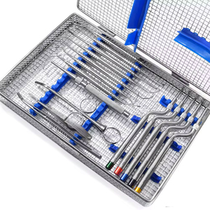 Sıcak satış paslanmaz çelik Implant cerrahi membran kiti 26-piece Oral cerrahi aletler diş Implant kiti Set - Product Image 3