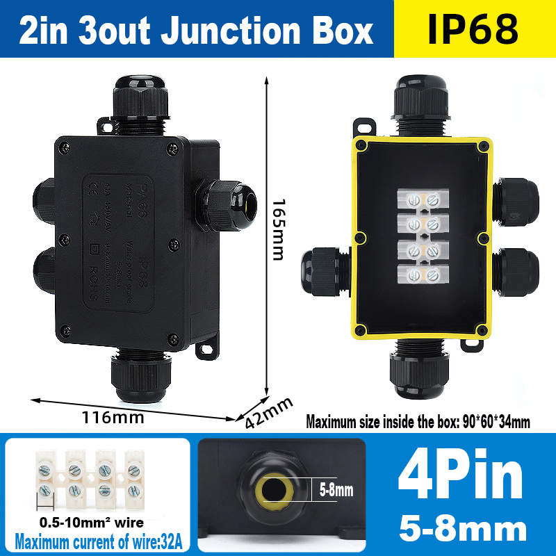 2in 3out large 4pin(5-8mm)