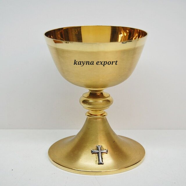 Judaica แก้วไวน์ทำจากทองเหลืองคุณภาพสูงแก้วไวน์ทำจากทองเหลืองขนาด24 K สีทองสำหรับเป็นของขวัญแต่งงาน - Product Image 2
