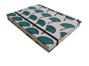 Printed Diary with Lupi <strong>Notebook</strong> Vintage Leather Journal - Handmade Deckle Paper Dairy With Floral Print Cover - Product Image 2
