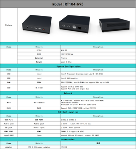 PC MiniN95コンピューターIntel N1004コアデュアルHD-MIタイプC Nuc Nano PC Mini - Product Image 5