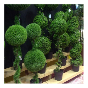 Temu Bán Buôn 4.5ft Trong Chậu Ô Liu Đôi Cây Topiary Gần Tự Nhiên Bóng Nhà Máy Nhân Tạo Xoắn Ốc Cây - Product Image 1