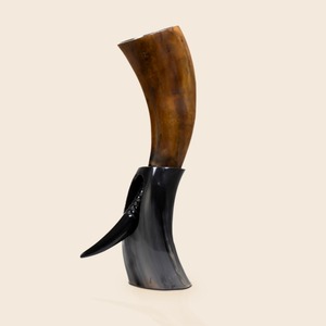 Nordic Drinking <strong>Horn</strong> Gift Set Viking Mead <strong>Cup</strong> with Adjustable Leather Strap &amp; Engraved Medieval Festival Barware Premium Ox <strong>horn</strong> - Product Image 4