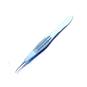 Mavi titanyum oftalmik göz bağlama forseps, oftalmoloji mikrocerrahi için hassas Colibri kornea forseps - Product Image 4