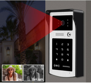 Sistema de videoportero con cable de seguridad para el hogar inteligente Anjielo con cámara de vídeo RFID compatible con desbloqueo de contraseña de tarjeta - Product Image 3