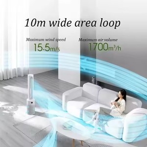 Xiaomi Mijia ใหม่ของแท้สำหรับพัดลมไร้ฝุ่นอัจฉริยะ2 in 1หมุนเวียนใช้ได้กับแอป Mijia ห้องนอนใช้ในบ้าน