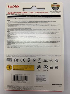 100% 原装USB 3.2闪存驱动器64GB容量，100mb/s接口SDCZ550曲线设计全新