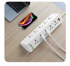 Enchufe de escritorio creativo multifuncional fila de agujeros universal USB tira de alimentación multiposición con precio asequible - Product Image 2