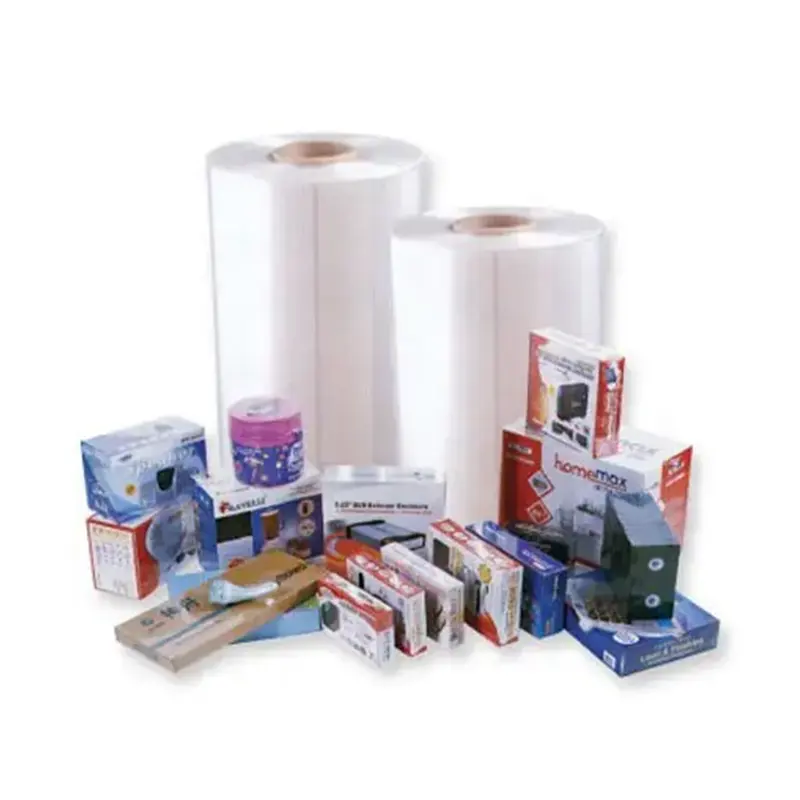 Özelleştirilmiş şeffaf ambalaj nem geçirmez yumuşak Shrink Film Wrap POF PE PVC Shrink Film paketi
