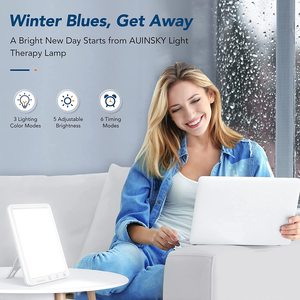 Işık tedavisi lambası UV içermeyen 10000 Lux LED güneş işığı lambası 3 farklı aydınlatma renk zamanlayıcı fonksiyonu 5 ayarlanabilir parlaklık seviyesi - Product Image 4