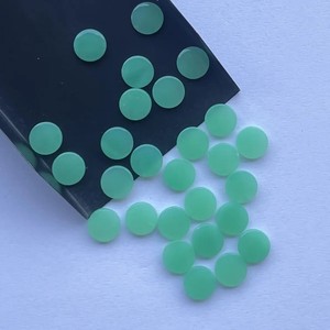 8mm 10mm12mmナチュラルグリーンクリソプレースストーンスムースコインシェイプフラットディスクルーズジェムストーンジュエリー用ディスクストーンをリアルに
