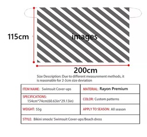新しいデザインSarongs Pareo Rayonユニークな手描きもともとバリで作られたバリの職人最高品質のRayon 2025 - Product Image 4