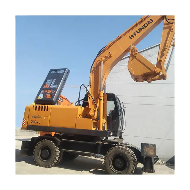 Cao trong nhu cầu sử dụng gốc Hyundai cũ tay Digger Wheel máy xúc 210w-7 nặng lớn Khai Quật thiết bị xây dựng