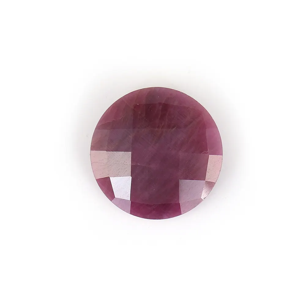 100% rubí teñido Natural 12MM forma redonda brillante briolette corte piedra preciosa suelta fabricación de joyas de calidad superior a precio al por mayor