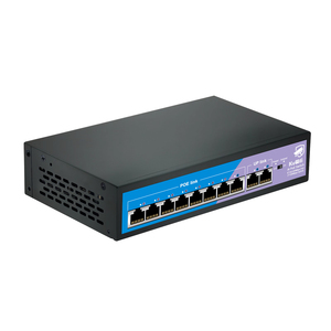 AI Watchdog interruttore di rete a 8 porte a energia solare POE 96W 10/100mbps con funzione Smart VLAN per uso esterno