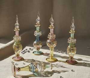 Đền thờ của thủy tinh Hoàng Gia làm bằng tay Ai Cập chai nước hoa sang trọng <span class=keywords><strong>pyrex</strong></span> kính 24K vàng trang trí các loại màu sắc 15ml:50ml - Product Image 3