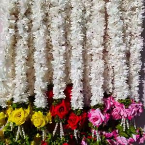 Flor de jazmín de inauguración de la casa con guirnaldas de rosas múltiples, guirnalda de Gajra para función Haldi, evento, decoración del hogar, guirnalda - Product Image 4