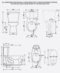 İki parça 6.0 LPF 1.28GPF tek gömme yuvarlak standart tuvalet sol el krom gezi kolu ve sessiz yakın yuvarlak koltuk beyaz - Product Image 5