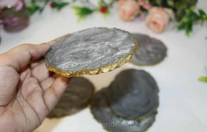 手工树脂杯垫桌面保护杯垫圆形杯垫套装真花女茶几家居装饰 - Product Image 4