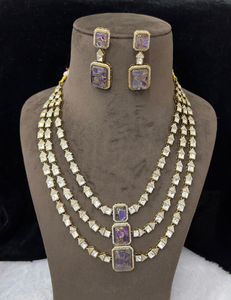 Kadın gümüş Polki AD CZ Set Ethnic etnik stil düğün nişan boncuk moda zincirler numarası şekil/desen - Product Image 6