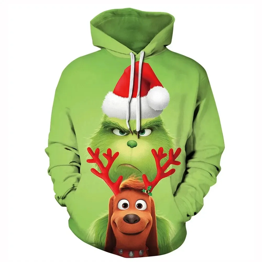 Weihnachten Herren Hoodie 3D gedruckt Herren und Damen Herbst und Winter New Hip Hop Fashion Y2K Sweater