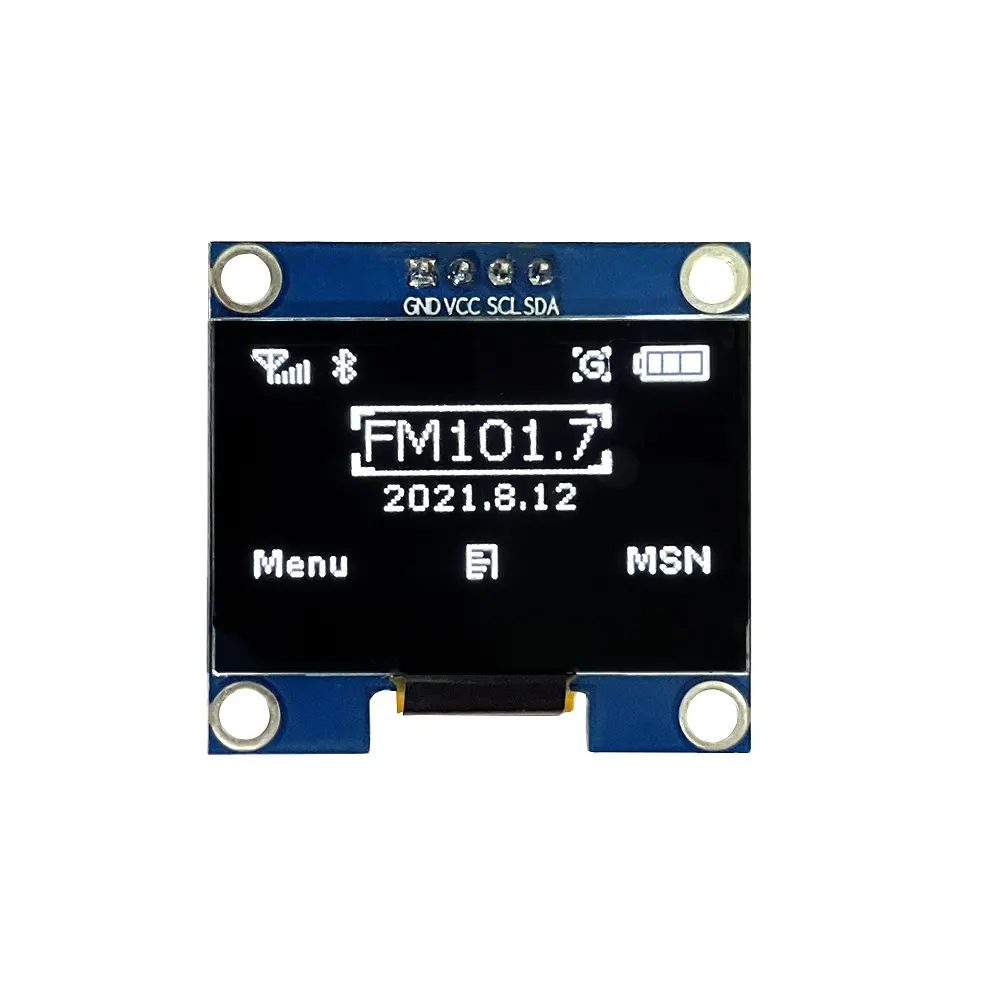 Display oled personalizzato 1.3 pollici AMOLED 128*64 punti interfaccia IIC quadrata monocromatica per modulo display lcd oled watch