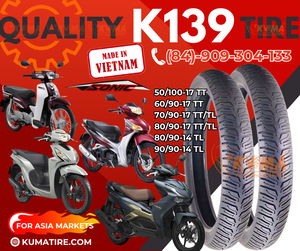 KUMA K139 motosiklet iç tüp Off-Road boyutu 14 17 inç yeni Vietnam yapılan 50/100-17 60/90-17 70/90-17 80/90-17 80/90-14