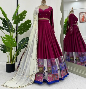 インドとパキスタンの女性用パーティーウェアデザイナーRayon Lehengha <span class=keywords><strong>Choli</strong></span> & Dupata