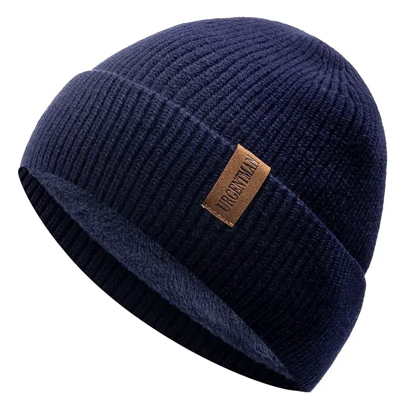 Double Layer Two Tone Reversible Beanie Cap Hats Custom Label Streetwear Knitted Hat Beanie