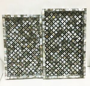 Handmade MOP Sea <strong>Shell</strong> Tray Mother Pearl Inlay Tray for Serving Breakfast Food Fruit Coffee &amp; Tea Natural Crafts for Ramadan - Product Image 4