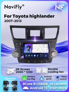 NaviFly NF最新安卓汽车收音机汽车播放汽车全球定位系统丰田汉兰达2007-2013支持BT5.0芯片安卓汽车 - Product Image 2
