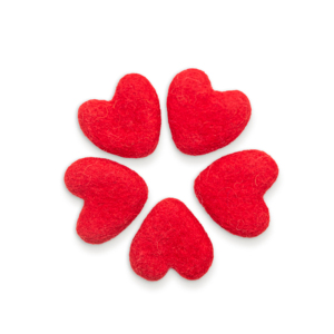 क्रिसमस समारोह के लिए सर्वश्रेष्ठ हस्तनिर्मित ऊन हृदय का आभूषण माना जाता है रोमांटिक सजावट सार्थक उपहार - Product Image 1