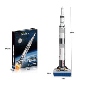 846pcs Brick Aerospace Exploration Spacecraft Creative Project Educational <strong>Toy</strong> New DIY Nasa <strong>Apollo</strong> Saturn V Building Blocks Kids