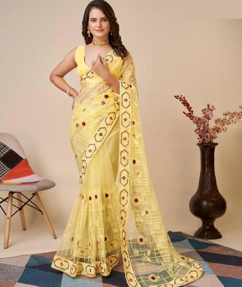 Meest Trending Georgette Saree Party Wear Wedding Kanchipuram Saree Indian Banarasi Zijde Saree Voor Vrouwen Dragen Salwar Kameez Pak