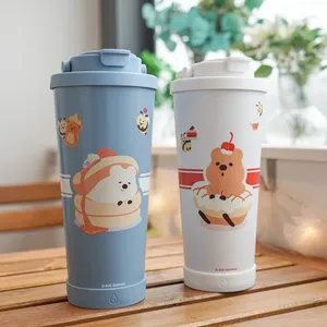 [KiKi QUOKKA] HAPI Waffle tarzı sağlıklı ve çevre dostu içme için 710ml paslanmaz çelik pipetli bardak - Product Image 4