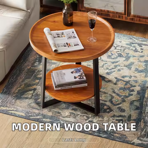 Modern Solid Wood <strong>End</strong> <strong>Table</strong> Simple Small Round Coffee <strong>Table</strong> for Living Room Dining Usage Wooden Side <strong>Tables</strong> by Crescent Crafts - Product Image 3