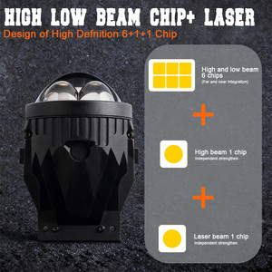 Xenplus Lf24 160W 56000lm 3 Inch LED Kép Trực Tiếp Hi/<span class=keywords><strong>Lo</strong></span> Chùm Chiếu Ống Kính 6000K Màu Trắng Sương Mù Chiếu Đèn - Product Image 4