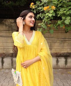 Wholesale Lowest Price Long Flair Gown With Beautiful Work Surat Gujarat Ethnic Garment Kurtis for Girls in <strong>Pakistan</strong> Ethnic - Product Image 4
