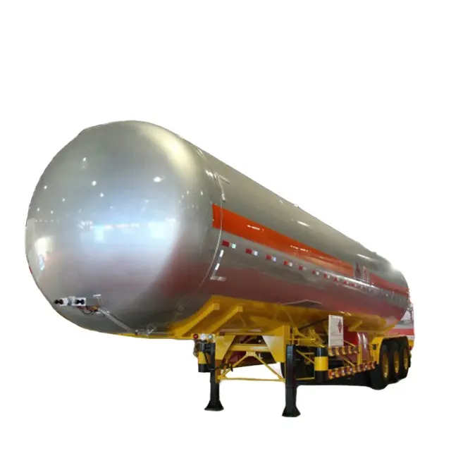 3-Axle 2-120cbm LPG Tank Trailer Semirremolque de acero para cocinar Gas Cilindro Transporte LPG Gas Tanker para la venta