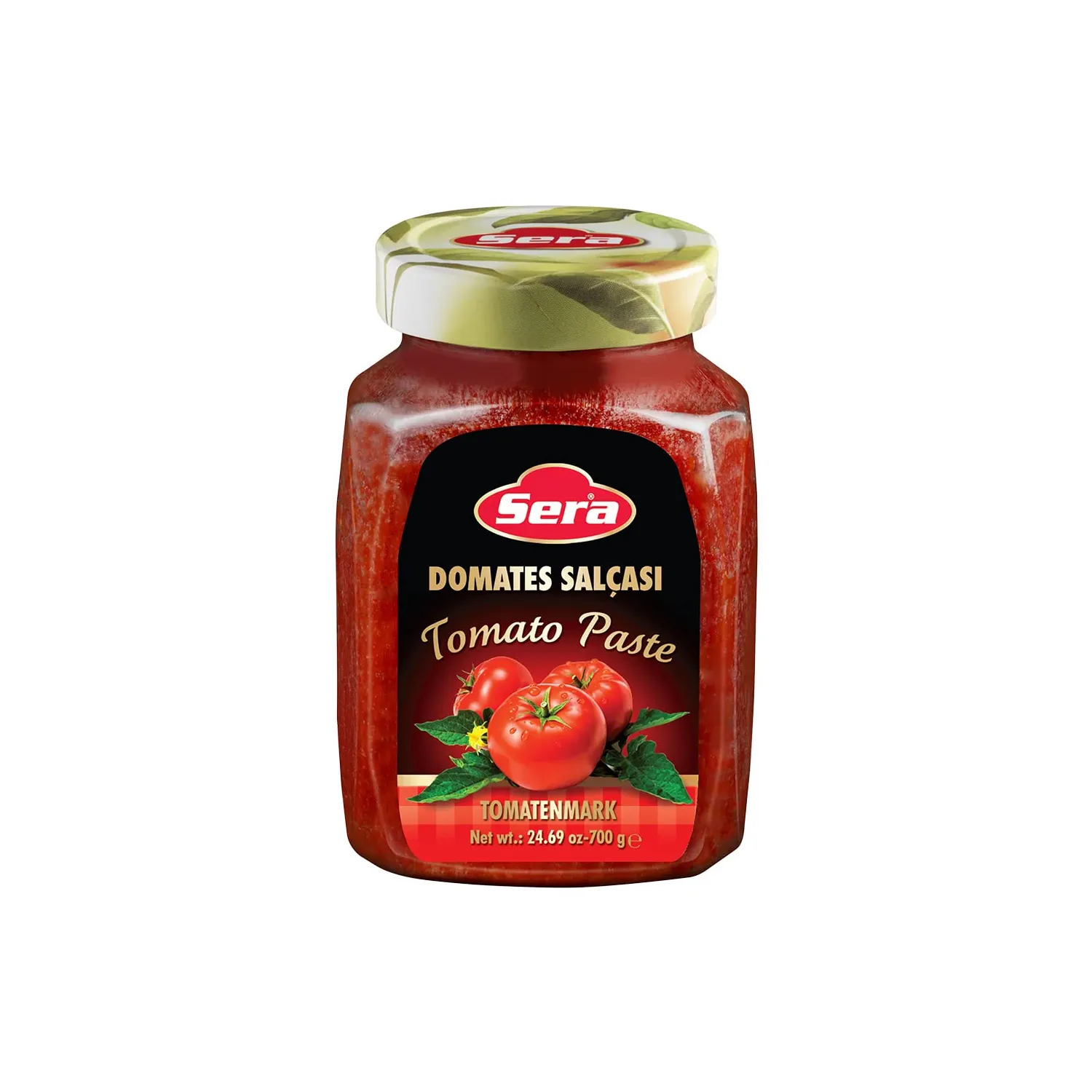 Pasta de tomate concentrada doble Premium 24,7 Oz 100% Todo natural, sin aditivos, sin conservantes Ideal para pizza