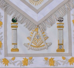 Masonic Regalia Lodge Master Apron Craft Master <strong>Masons</strong> MM Apron Officer Collar Bags Blue Masonic Apron