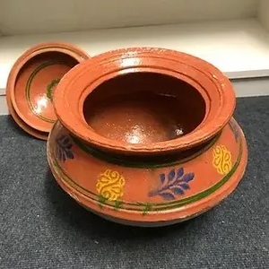 Handi Set-100% 手工天然粘土Desi风格巴基斯坦Handi烹饪服务燃气灶兼容热卖家用 - Product Image 4