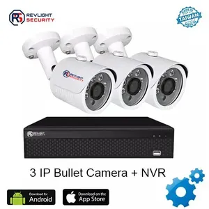 3チャネルIPセキュリティシステム双方向オーディオナイトビジョン顔検出屋内屋外用WiFi NVRキットEseeCloudアプリOEM ODM - Product Image 2