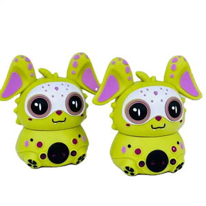 Personalización creativa de goma suave lindo Altavoz Bluetooth de dibujos animados de pequeño dragón verde con función FM tarjeta TF impermeable - Product Image 3