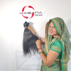 インドのメーカーのダブル横糸ディープウェーブヘアエクステンション自然加工生人間卸売カール安い織りオプション - Product Image 5
