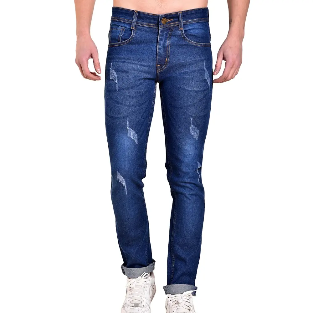 Meilleure vente 2023 nouveau Design jean hommes ample droite salopette Denim hommes jean pantalon personnalisé respirant jean pour hommes