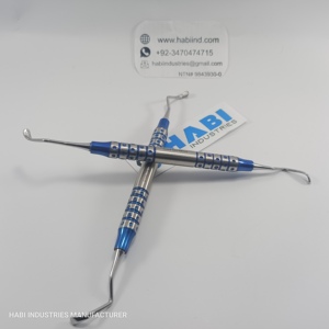 Kualitas Premium biru dilapisi Titanium gigi spatula Manual daya implan Tunneling gusi Sinus mengangkat pengisian pembersihan - Product Image 6